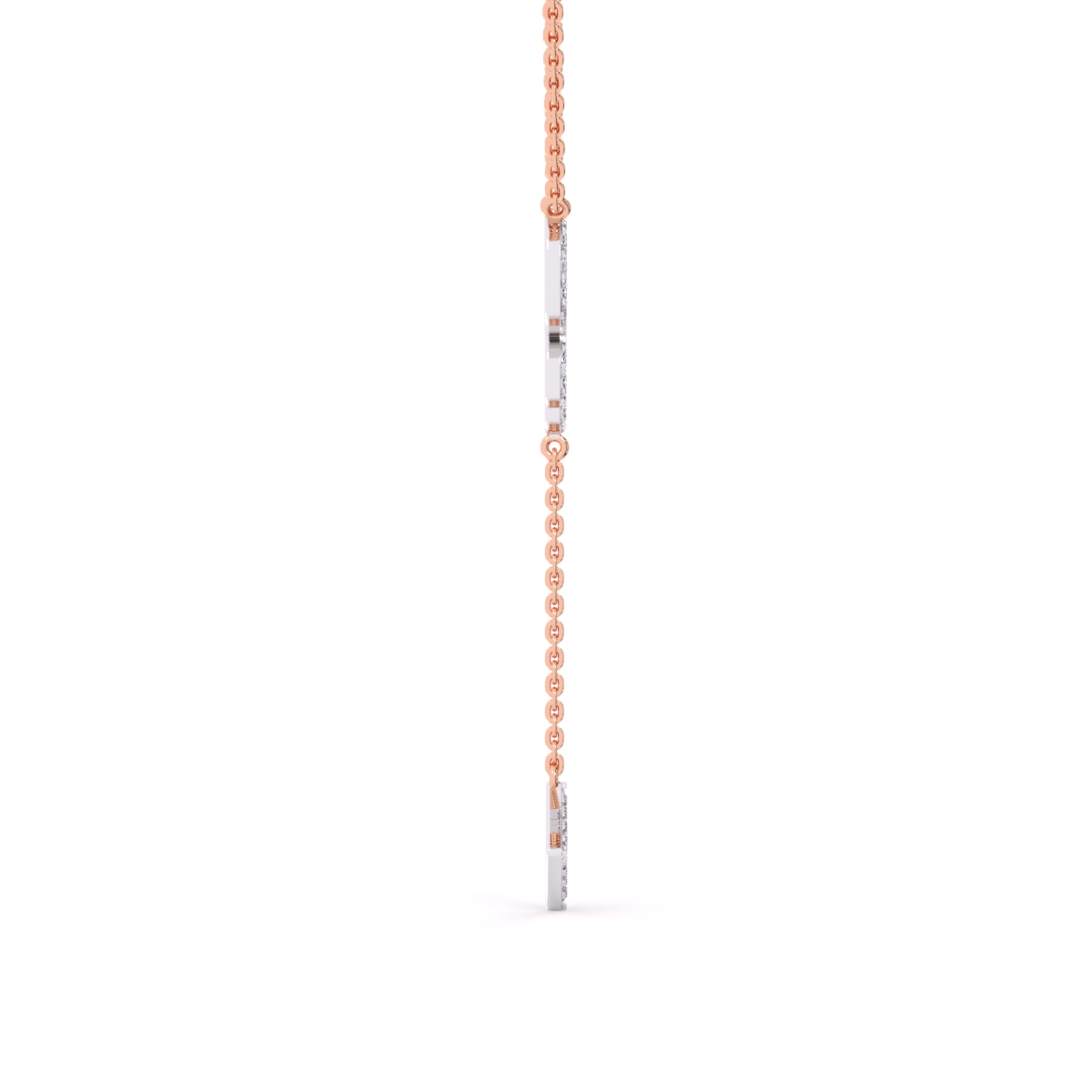 Trendy Wave Drop Lab Grown Diamond Necklace